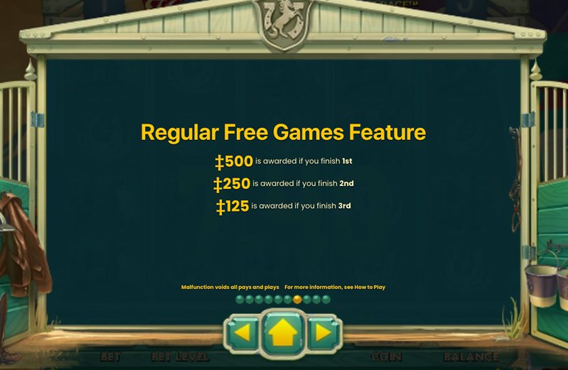 Бонусы слота Marvelous Furlongs