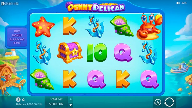 Дизайн слота Penny Pelican