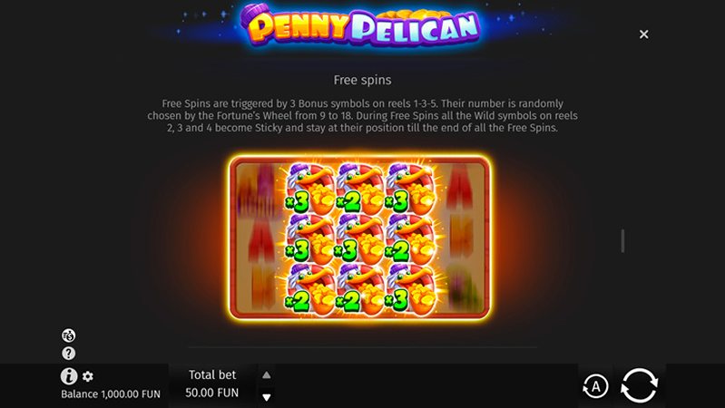 Фриспины слота Penny Pelican