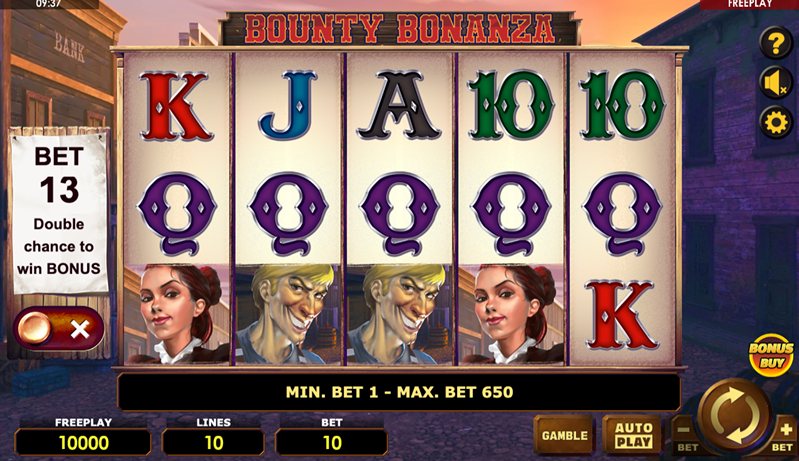 Геймплей слота Bounty Bonanza