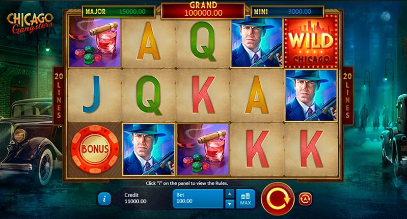 Геймплей слота Chicago Gangsters