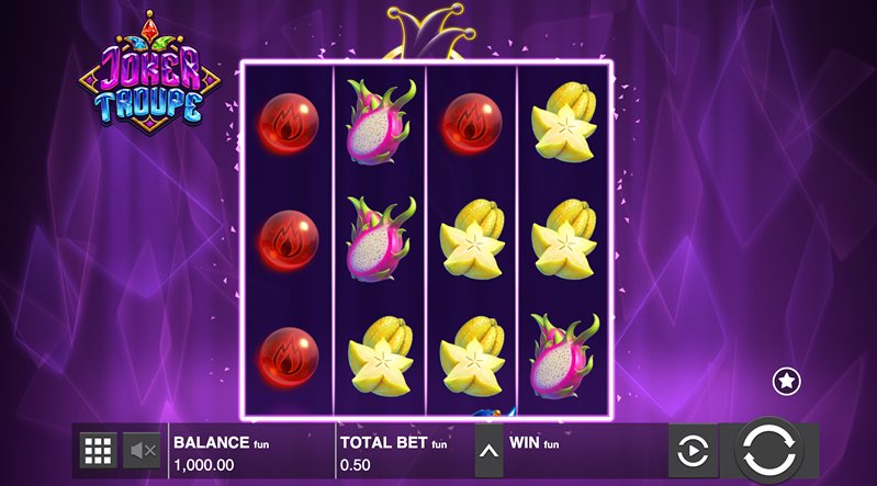 Геймплей слота Joker Troupe