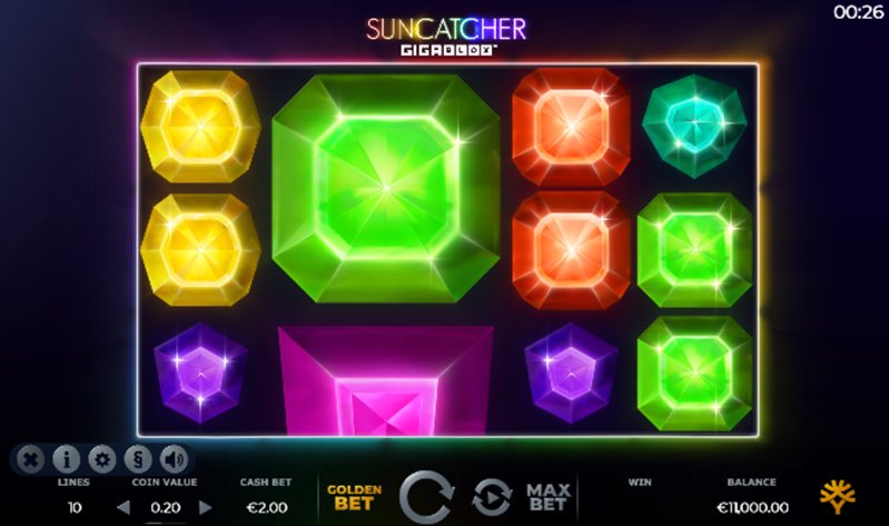 Геймплей слота Suncatcher Gigablox