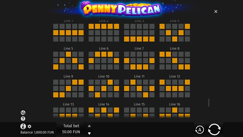 Линии слота Penny Pelican