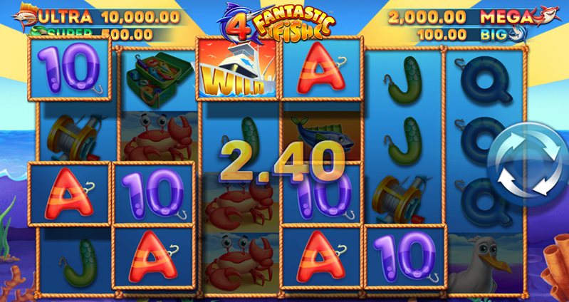 Выигрыш слота 4 Fantastic Fish