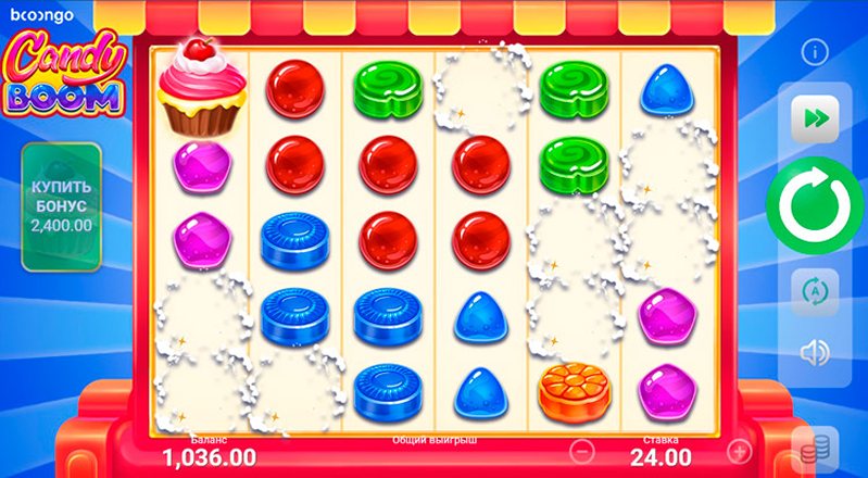 Геймплей слота Candy Boom