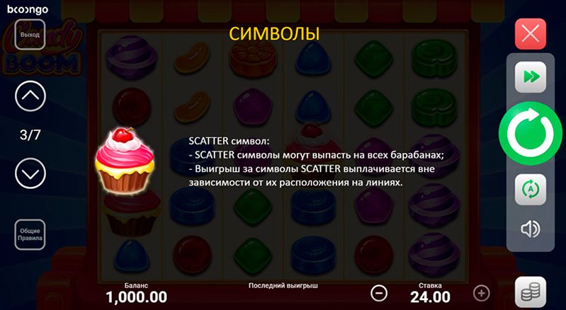 Скаттер слота Candy Boom